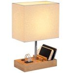 USB Bedside Lamp with Charging Ports and Dock