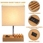USB Bedside Lamp with Charging Ports and Dock