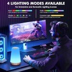 LED Touch Bedside Lamp with Remote & RGB Colors