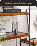 Industrial Vintage Black Table Lamp with LED Bulb
