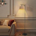 Farmhouse Rattan Floor Lamp - Rustic Boho Style