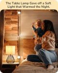 Modern Bedside Table Lamp with Metal Cage