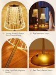 10-Way Dimmable Touch Bedside Table Lamps