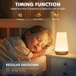 LED Touch Bedside Lamp with Remote & RGB Colors