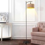 Farmhouse Rattan Floor Lamp - Rustic Boho Style