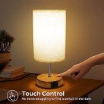 3-Way Dimmable Touch Control Bedside Lamp with USB