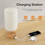 3-Way Dimmable Touch Control Bedside Lamp with USB