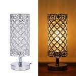 Tomshine Modern Crystal Bedside Table Lamp