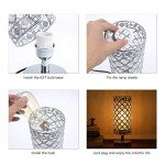 Tomshine Modern Crystal Bedside Table Lamp
