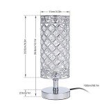 Tomshine Modern Crystal Bedside Table Lamp