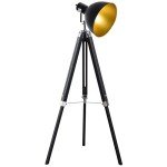 Industrial Tripod Floor Lamp with Adjustable Height