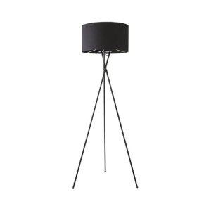 Modern Black Metal Tripod Floor Lamp with Shade