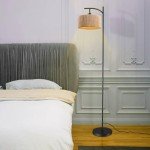 Farmhouse Rattan Floor Lamp - Rustic Boho Style