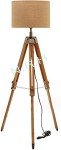 Nautical Wooden Tripod Floor Lamp - Adjustable Height