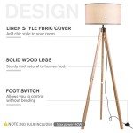 Elegant Beige Tripod Floor Lamp for Home Office