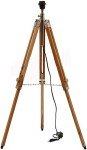 Nautical Wooden Tripod Floor Lamp - Adjustable Height