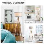 Elegant Beige Tripod Floor Lamp for Home Office