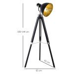 Industrial Tripod Floor Lamp with Adjustable Height