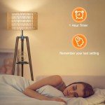 Dimmable Tripod Floor Lamp with Rattan Shades