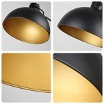 Osasy Vintage Arc Floor Lamp in Black-Gold