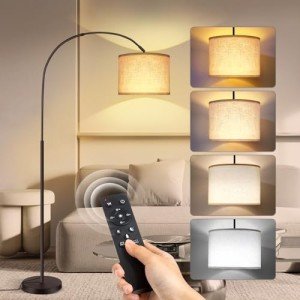 OUTON 70" Arc Floor Lamp with Remote Control