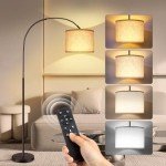 OUTON 70" Arc Floor Lamp with Remote Control