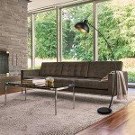 Osasy Vintage Arc Floor Lamp in Black-Gold