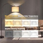 OUTON 70" Arc Floor Lamp with Remote Control