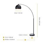 Teamson Home Arquer 170cm Arc Floor Lamp