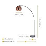 Teamson Home Arquer Arc Floor Lamp - Rose Gold