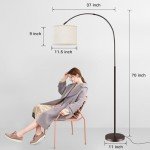 OUTON 70" Arc Floor Lamp with Remote Control
