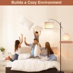 FIMEI 73.8'' Dimmable Arc Floor Lamp with Remote