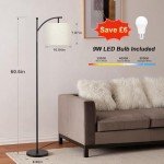 Modern 60" Arc Floor Lamp with 3 Colors