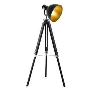 Industrial Tripod Floor Lamp with Adjustable Height