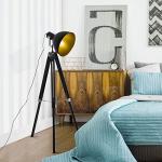 Industrial Tripod Floor Lamp with Adjustable Height
