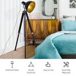 Industrial Tripod Floor Lamp with Adjustable Height