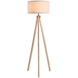 Elegant Beige Tripod Floor Lamp for Home Office