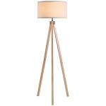 Elegant Beige Tripod Floor Lamp for Home Office