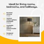 Modern Tripod Floor Lamp with Beige Shade