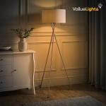 Modern Tripod Floor Lamp with Beige Shade