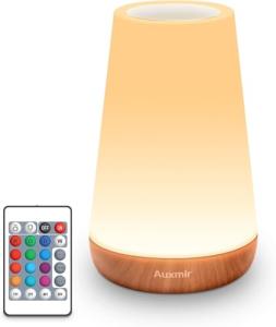 LED Touch Bedside Lamp with Remote & RGB Colors