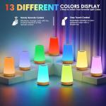 LED Touch Bedside Lamp with Remote & RGB Colors