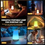 LED Touch Bedside Lamp with Remote & RGB Colors