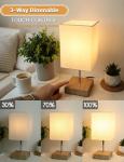 Touch Control Bedside Lamp with Wooden Base 15
