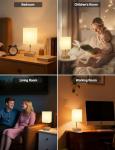 Touch Control Bedside Lamp with Wooden Base 15