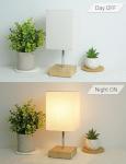Touch Control Bedside Lamp with Wooden Base 15