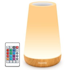 LED Touch Bedside Lamp with Remote & RGB Colors