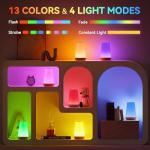 LED Touch Bedside Lamp with Remote & RGB Colors
