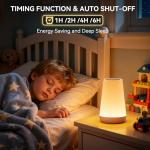 LED Touch Bedside Lamp with Remote & RGB Colors