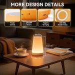 LED Touch Bedside Lamp with Remote & RGB Colors